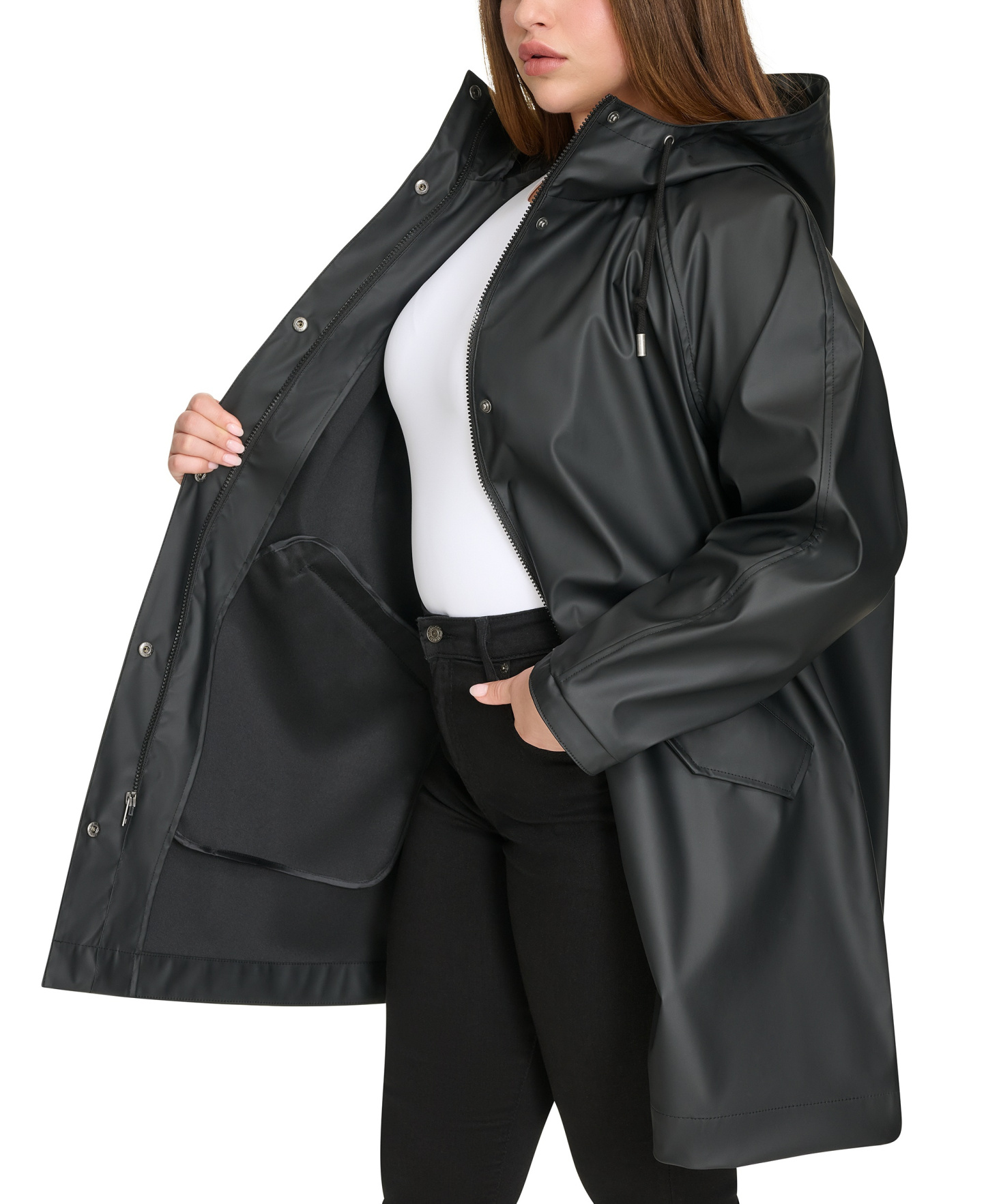 Levi's Women's Raglan Sleeve Rain Collar Jacket - Black