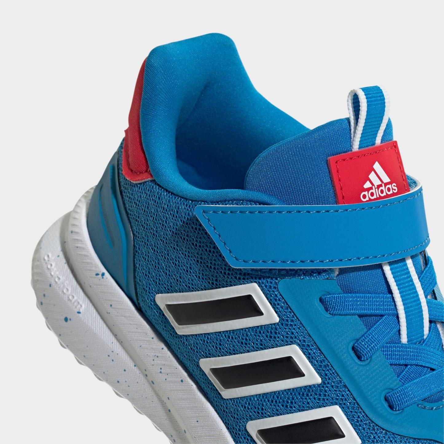 Little Kids' adidas X_PLR Path Hook-And-Loop Stretch Lace Casual Shoes - Bright Blue/White/Pure Ruby - Detail shot
