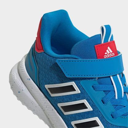 Little Kids' adidas X_PLR Path Hook-And-Loop Stretch Lace Casual Shoes - Bright Blue/White/Pure Ruby - Detail shot