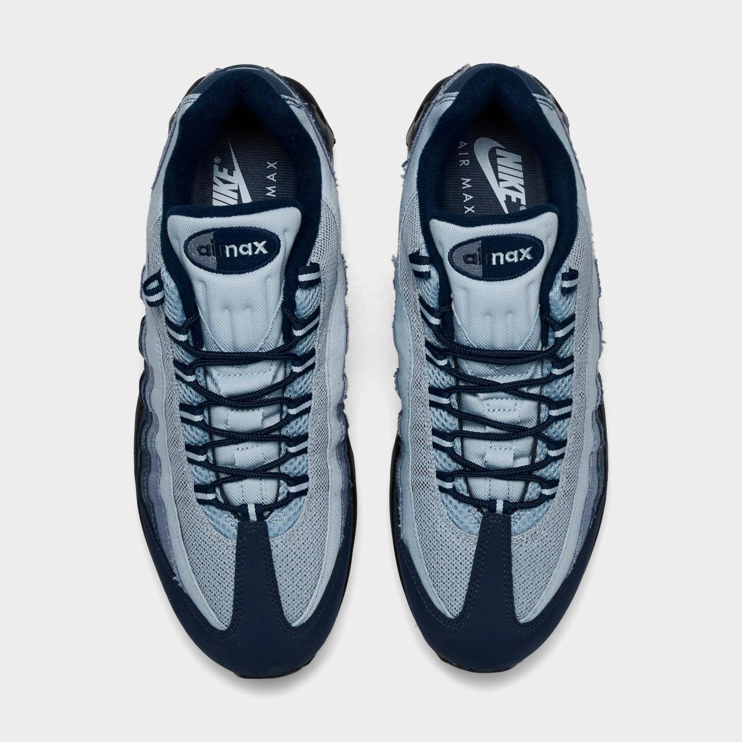 Men's Nithtke Air Max 95 Big Bubble Scorpion Casual Shoes - Part 3 - Ashen Slate/Midnight Navy/Light Armory Blue/Light Armory Blue - Top view