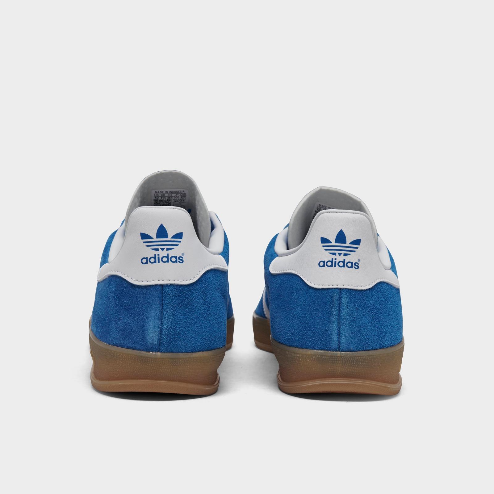 Men's adidas Originals Gazelle Indoor Casual Shoes - Bluebird/White/Gum - view 4