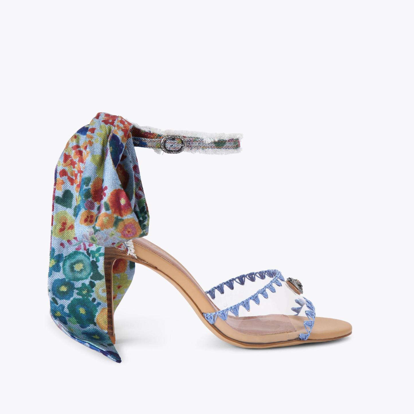 Kurt Geiger London Vinyl Scarf Heel - Blue