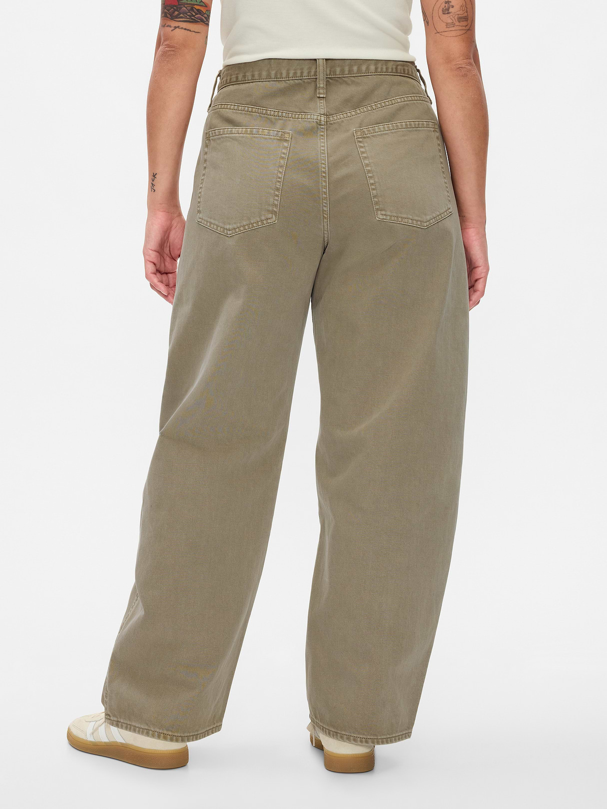 High Rise Barrel Jeans - Flannel taupe beige