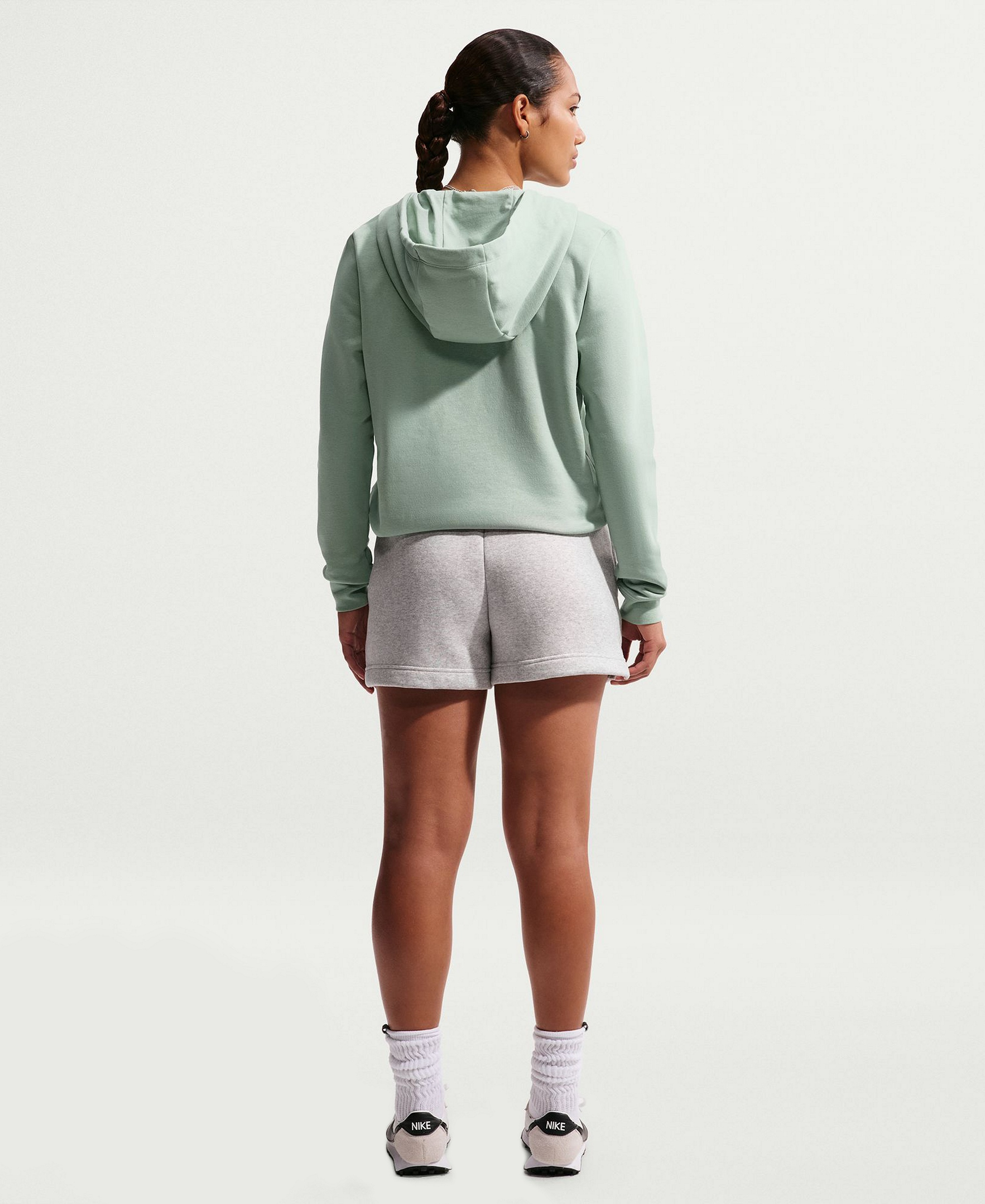 Nike Women's Sportswear Club Fleece Full-Zip Hoodie - Steam/white