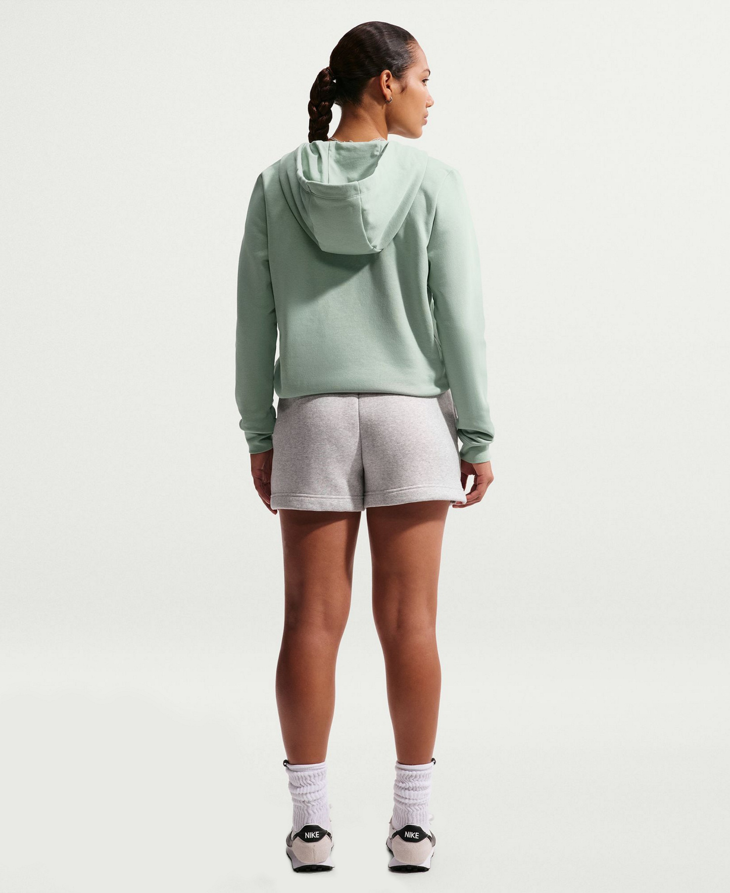 Nike Women's Sportswear Club Fleece Full-Zip Hoodie - Steam/white