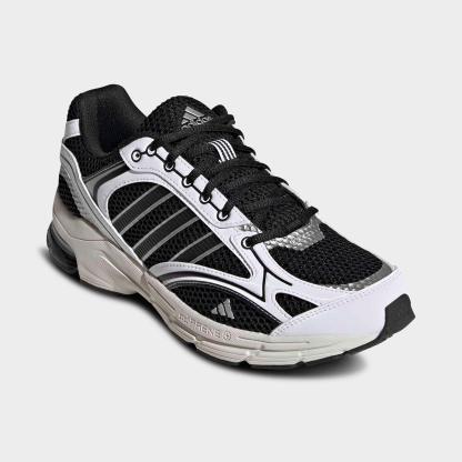 Men's adidas Spiritain 2000 Casual Shoes - Part 1 - Cloud White/Core Black/Matte Silver - Both shoes facing left