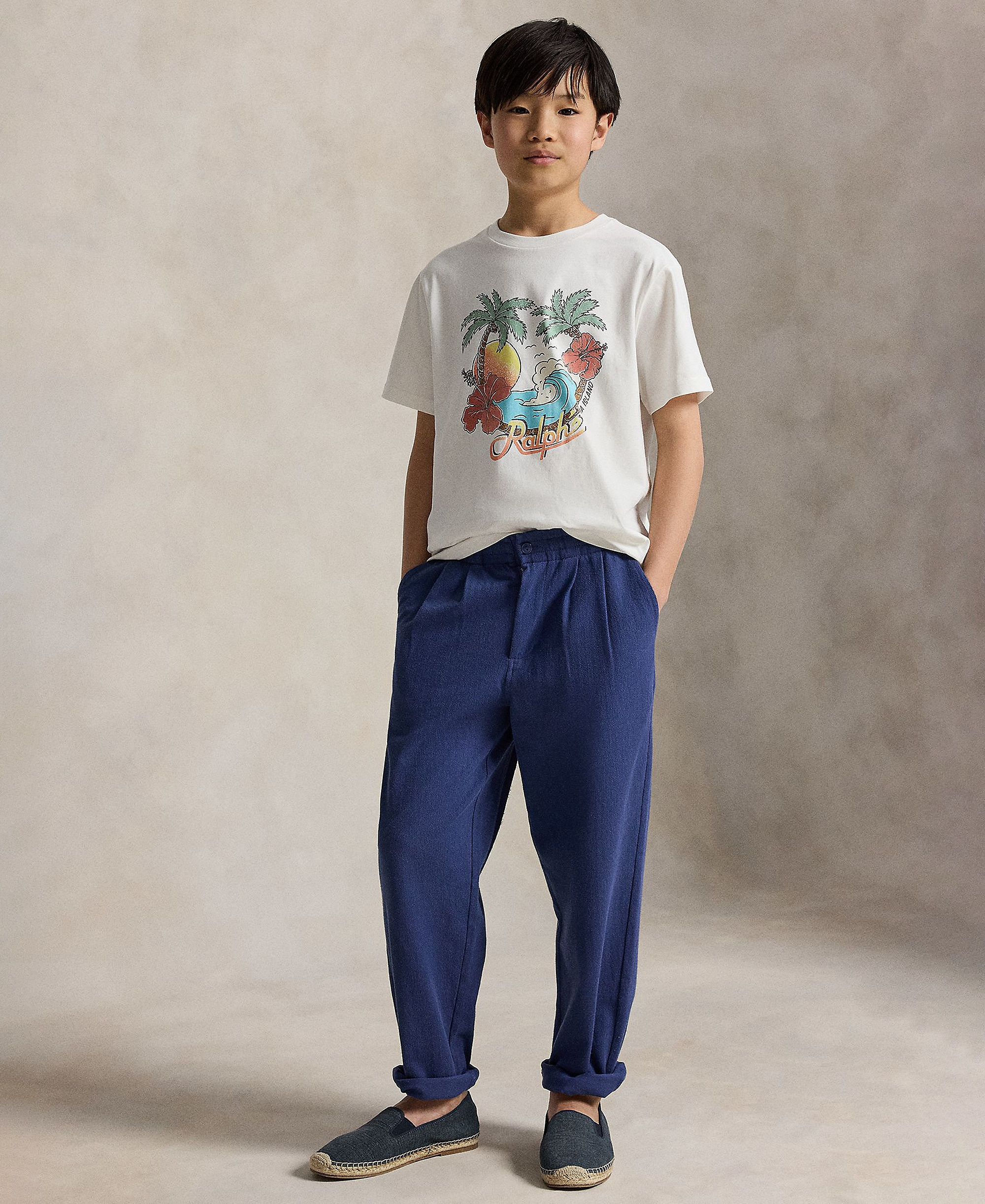 Polo Ralph Lauren Boys' 8-20 Short-Sleeve Jersey Graphic T-Shirt - White