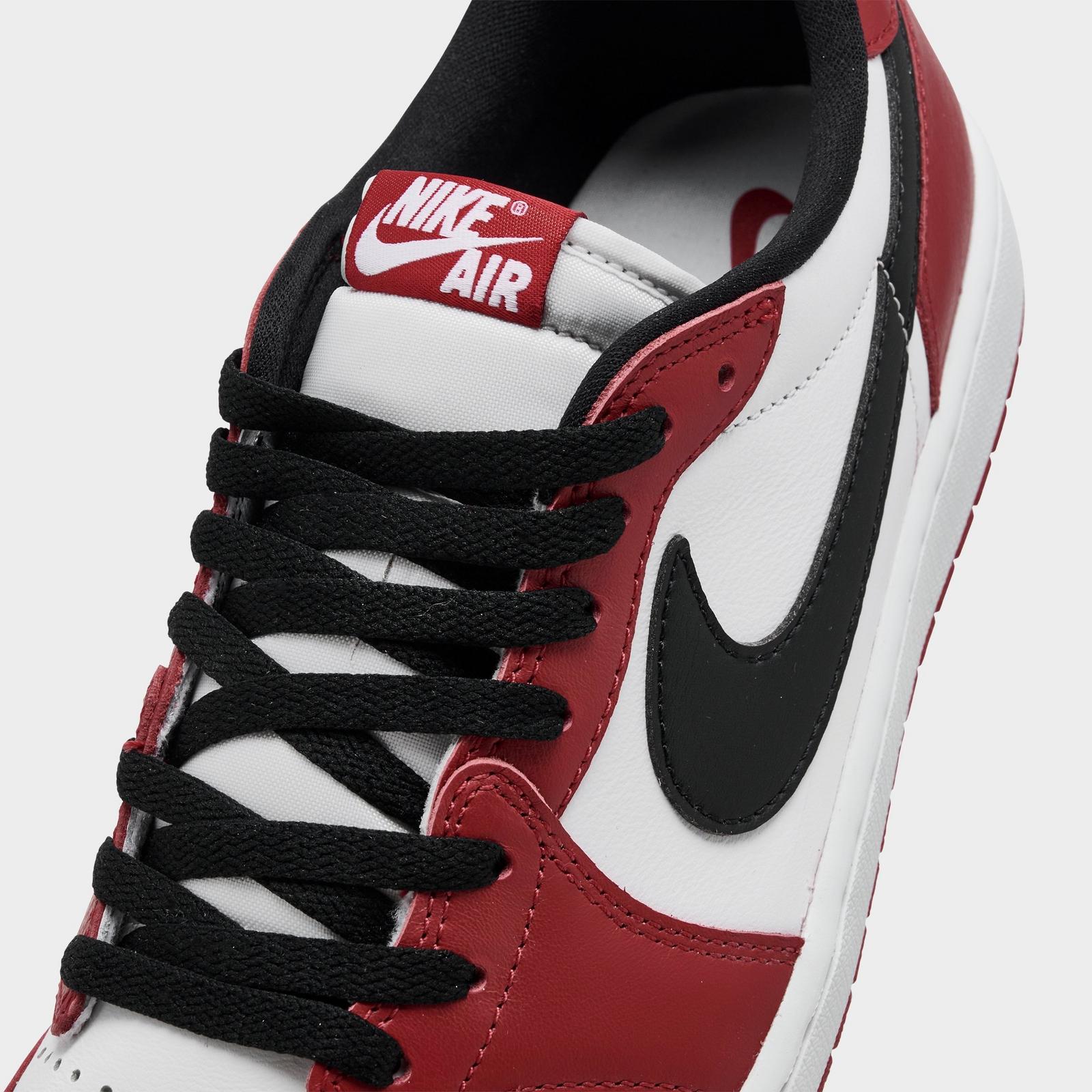 Men's Air Jordan Retro 1 Low OG Casual Shoes - Varsity Red/Black/Summit White - view 3