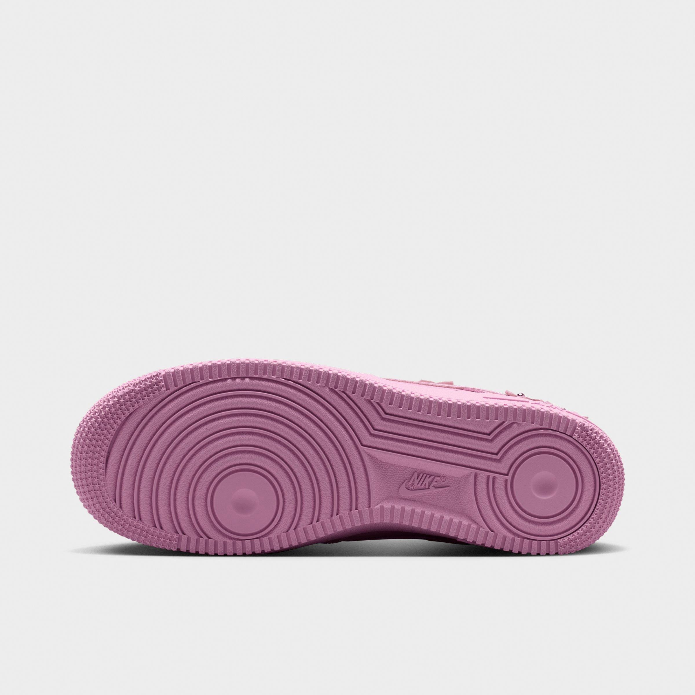 Women's Nithtke Air Force 1 '07 "Florette" Casual Shoes - Pink Rise/Pink Foam/Metallic Silver/Pink Rise - Bottom view