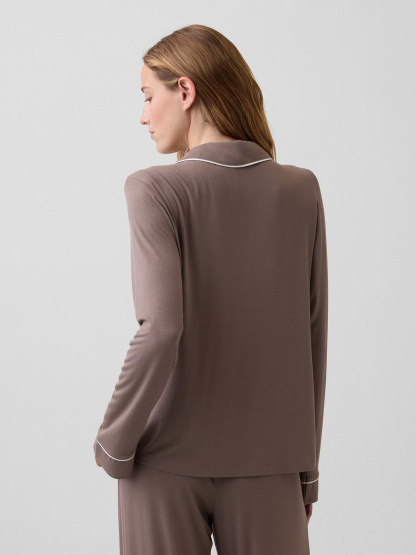 SoftMade Modal PJ Top - Toasted almond brown