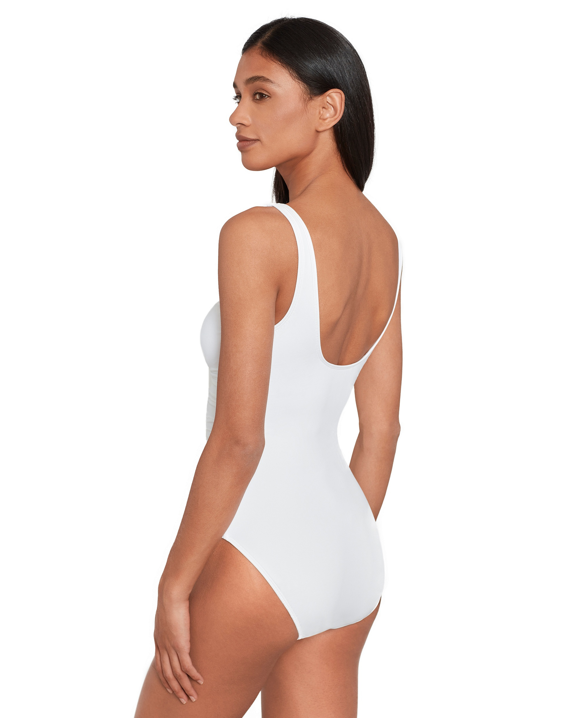 Lauren Ralph Lauren Ring Over-The-Shoulder Underwire One-Piece Swimsuit - White
