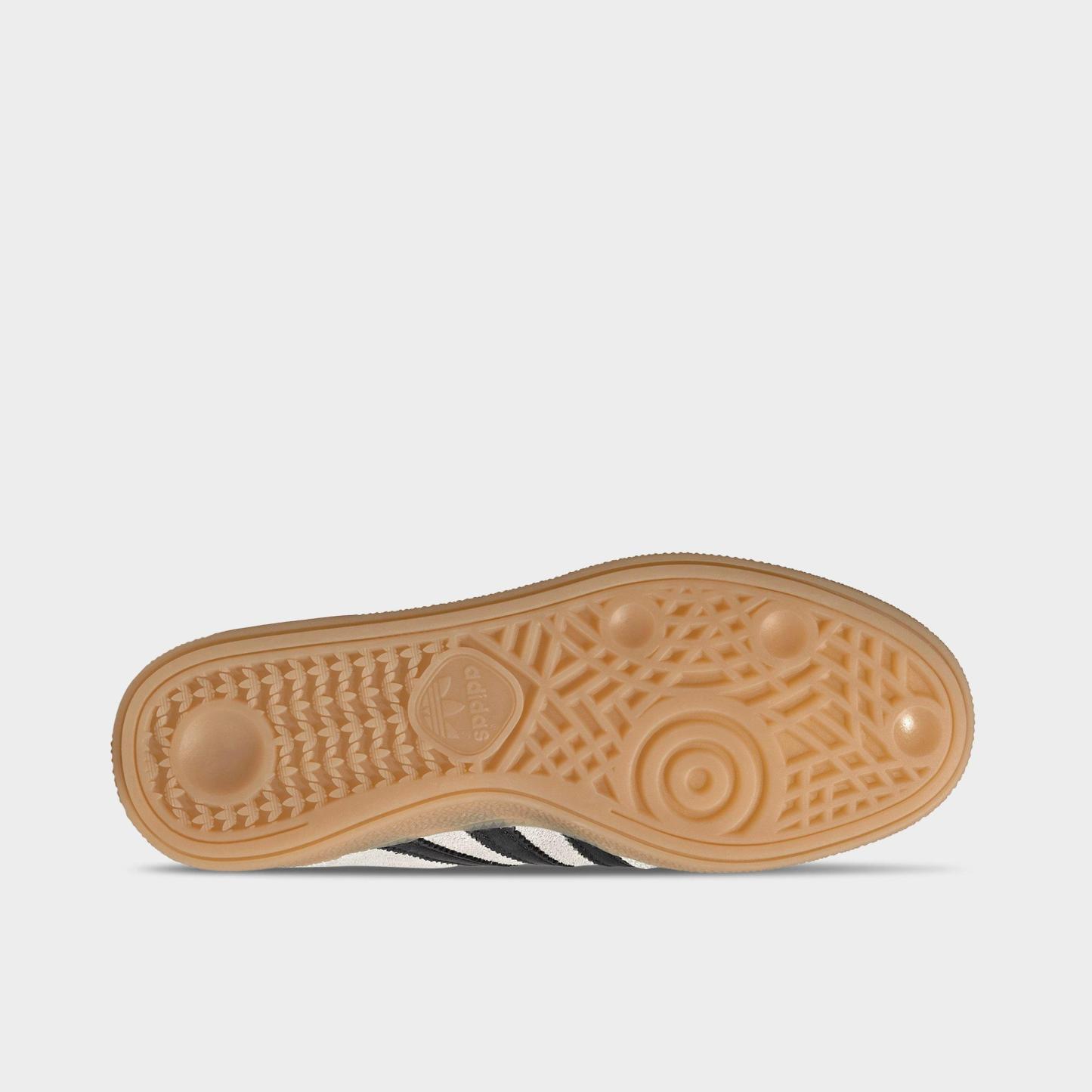 Women's adidas Originals Handball Spezial Casual Shoes - Part 4 - Cloud White/Core Black/Gold Metallic - Bottom view