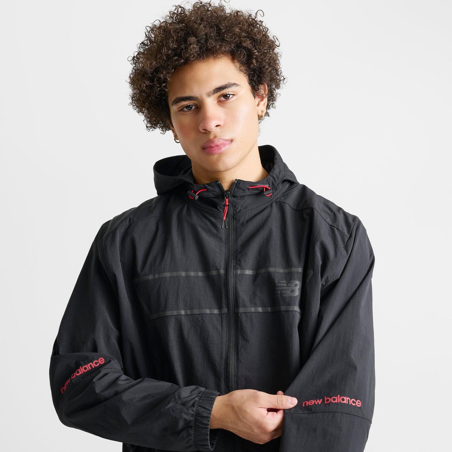 Men's New Balance Vision Pack Full-Zip Jacket - Black/Red - view 5