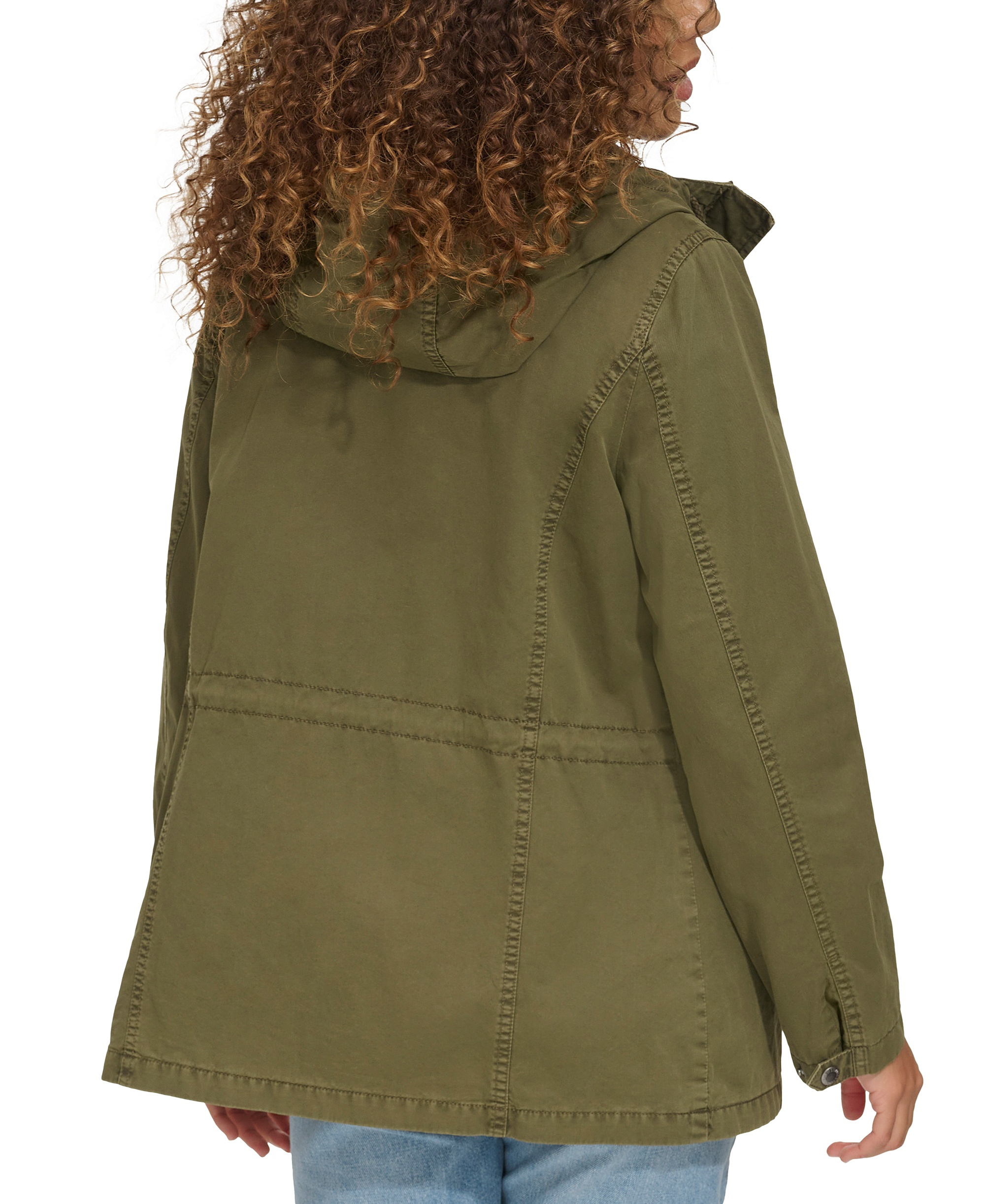 Levi's Women's Lightweight Washed Cotton Military Jacket - Olive Night