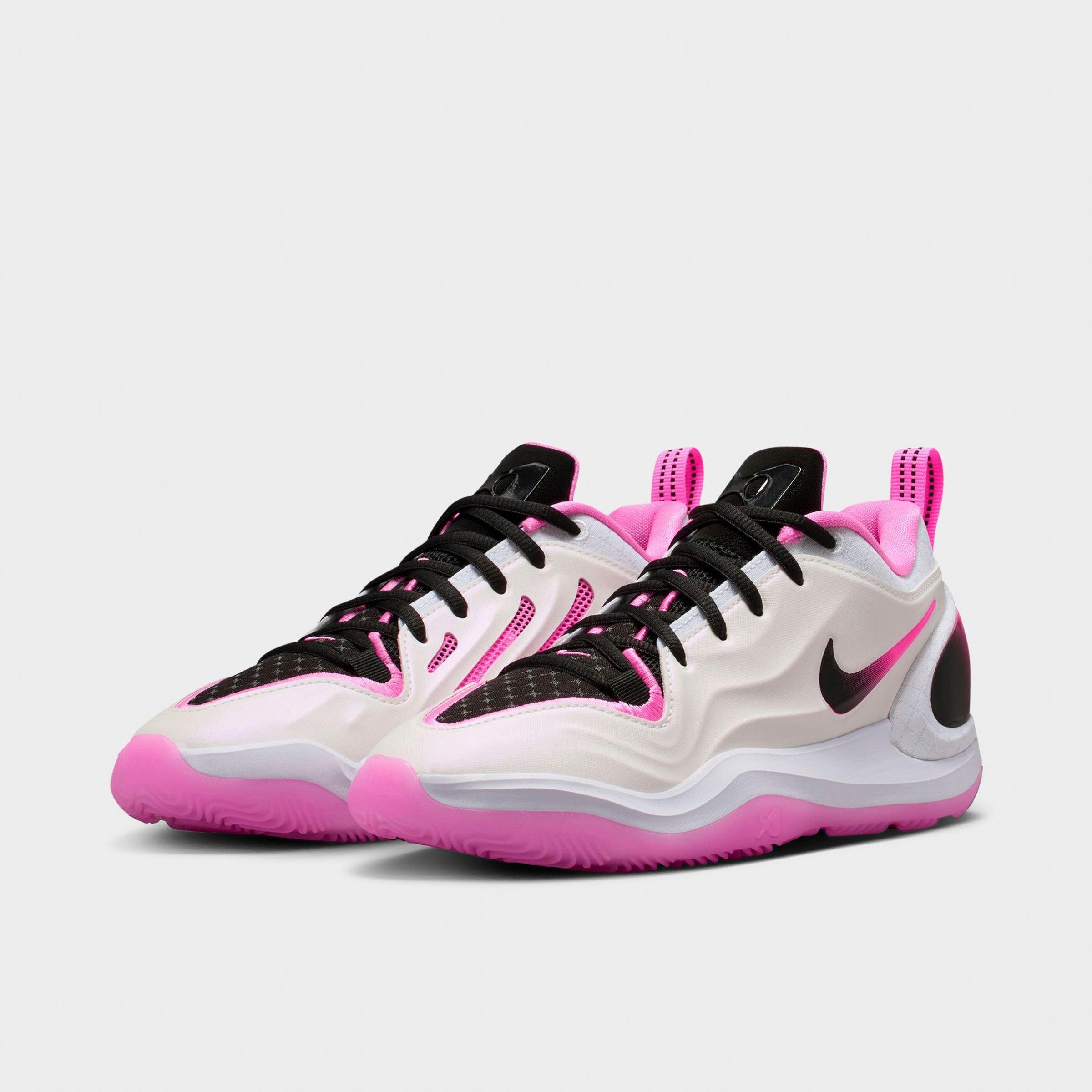 Girls' Big Kids' Nithtke A'Two A'ja Wilson Basketball Shoes - Pink Spell/White/Black - Both shoes facing left