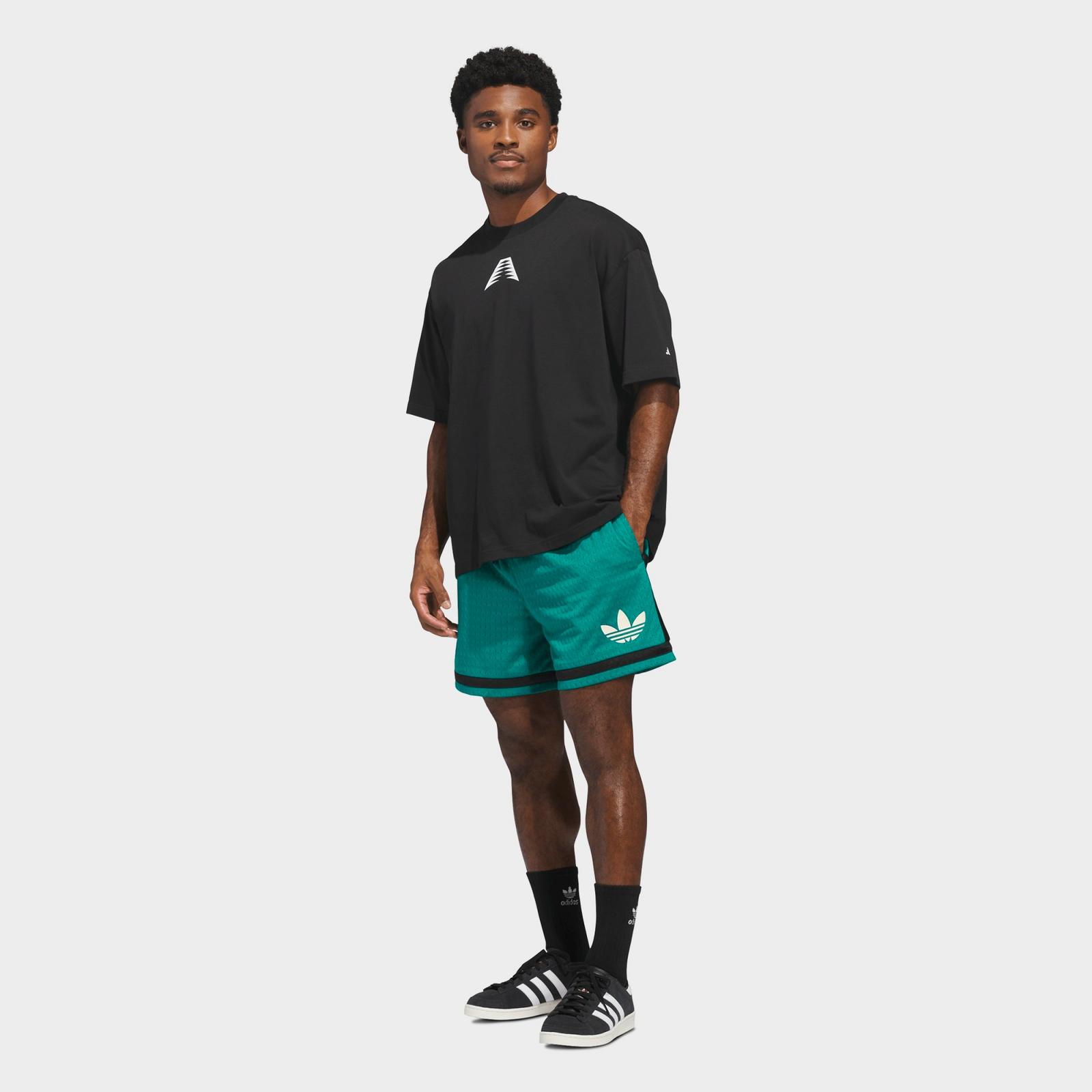 Men's adidas Originals Basketball Shorts - Equipment Green/Black - view 2