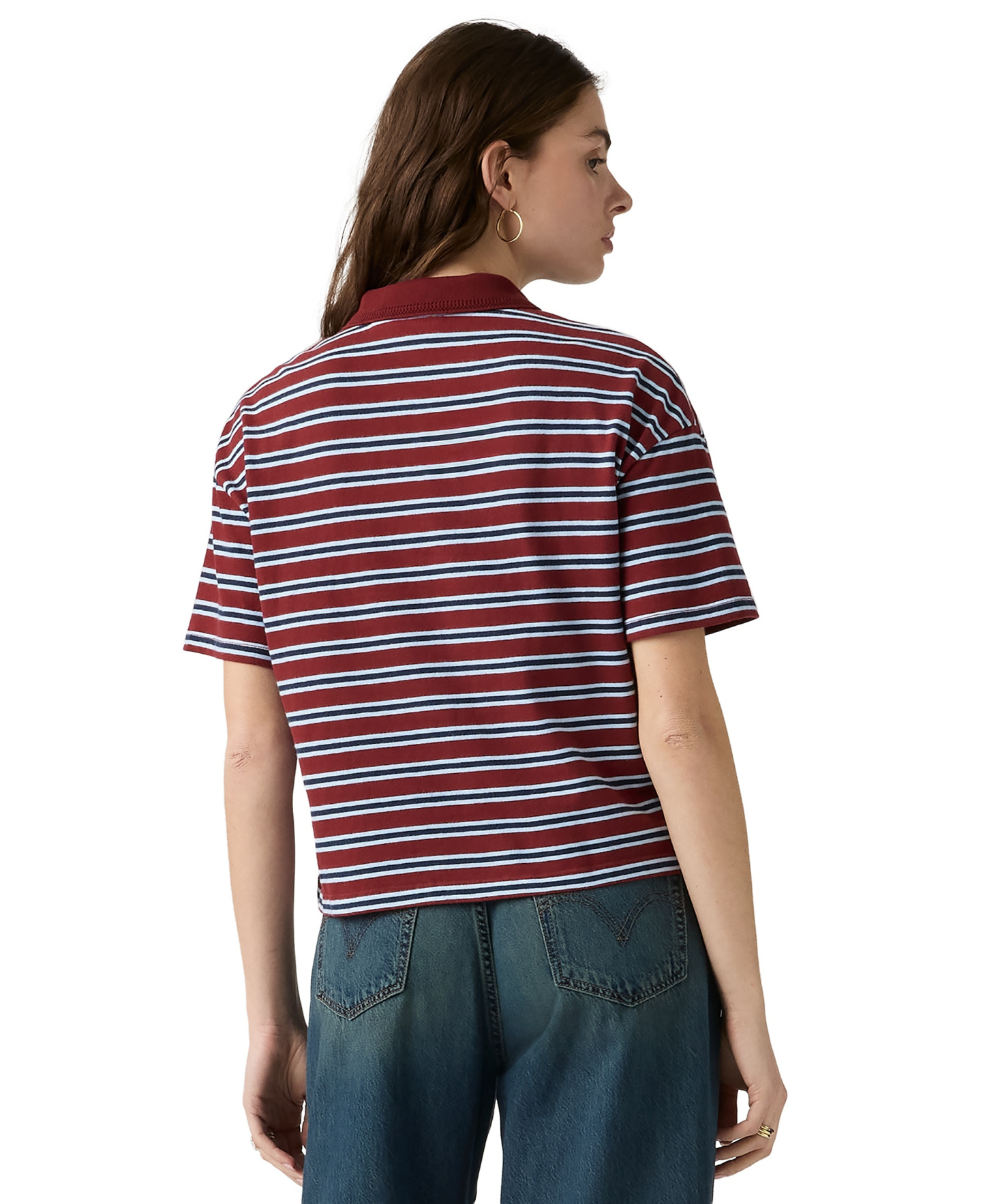 Levi's Women's Didion Rugby Short-Sleeve Collared Polo Shirt - Milano Str
