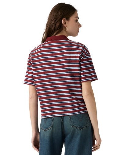 Levi's Women's Didion Rugby Short-Sleeve Collared Polo Shirt - Milano Str