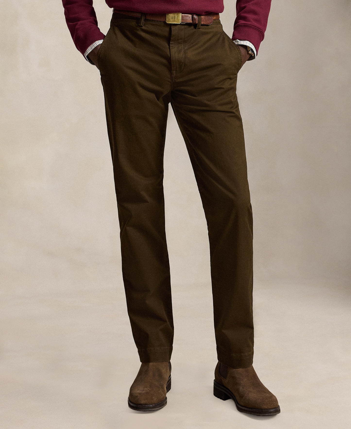 Polo Ralph Lauren Men's Straight-Fit Stretch Chino Pants - Dark Brown