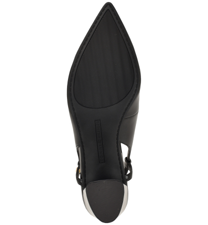 Tommy Hilfiger Women's Jezibee Block Heel Slingback Pumps - Black Patent