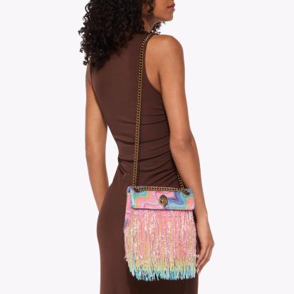 Kurt Geiger London Mini Kensington Fringe Bag - Multi Colored - view 7