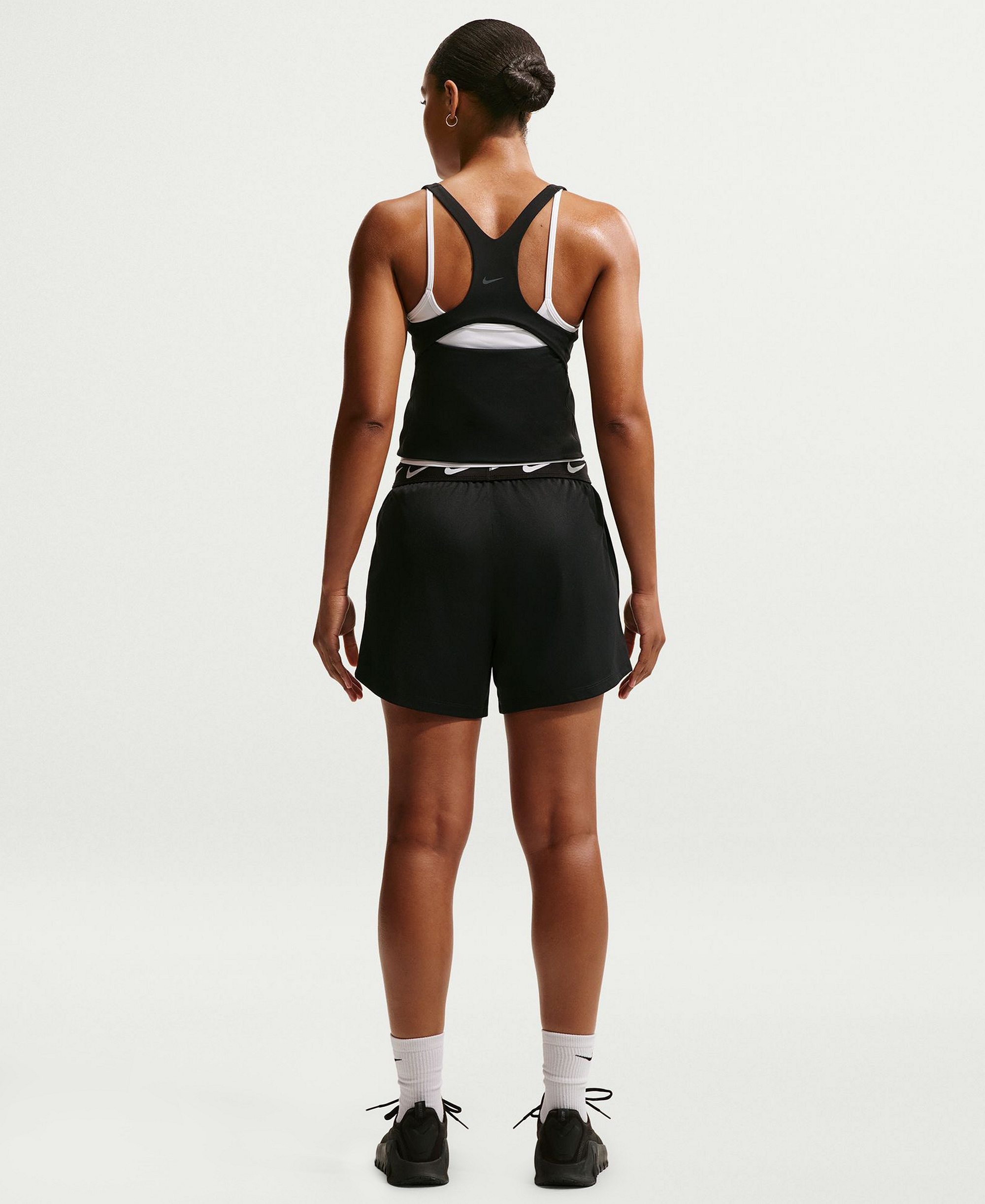 Nike Women's Attack Dri-FIT Mid-Rise Shorts - Black/black/white