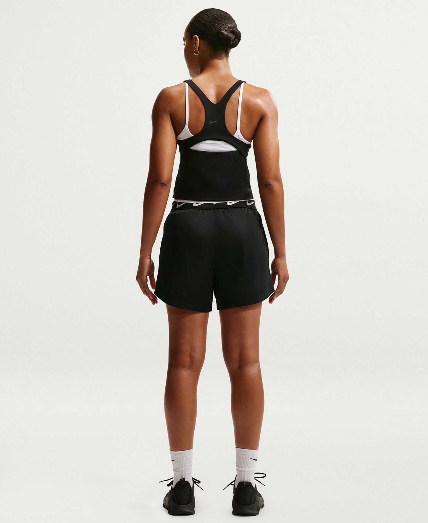 Nike Women's Attack Dri-FIT Mid-Rise Shorts - Black/black/white