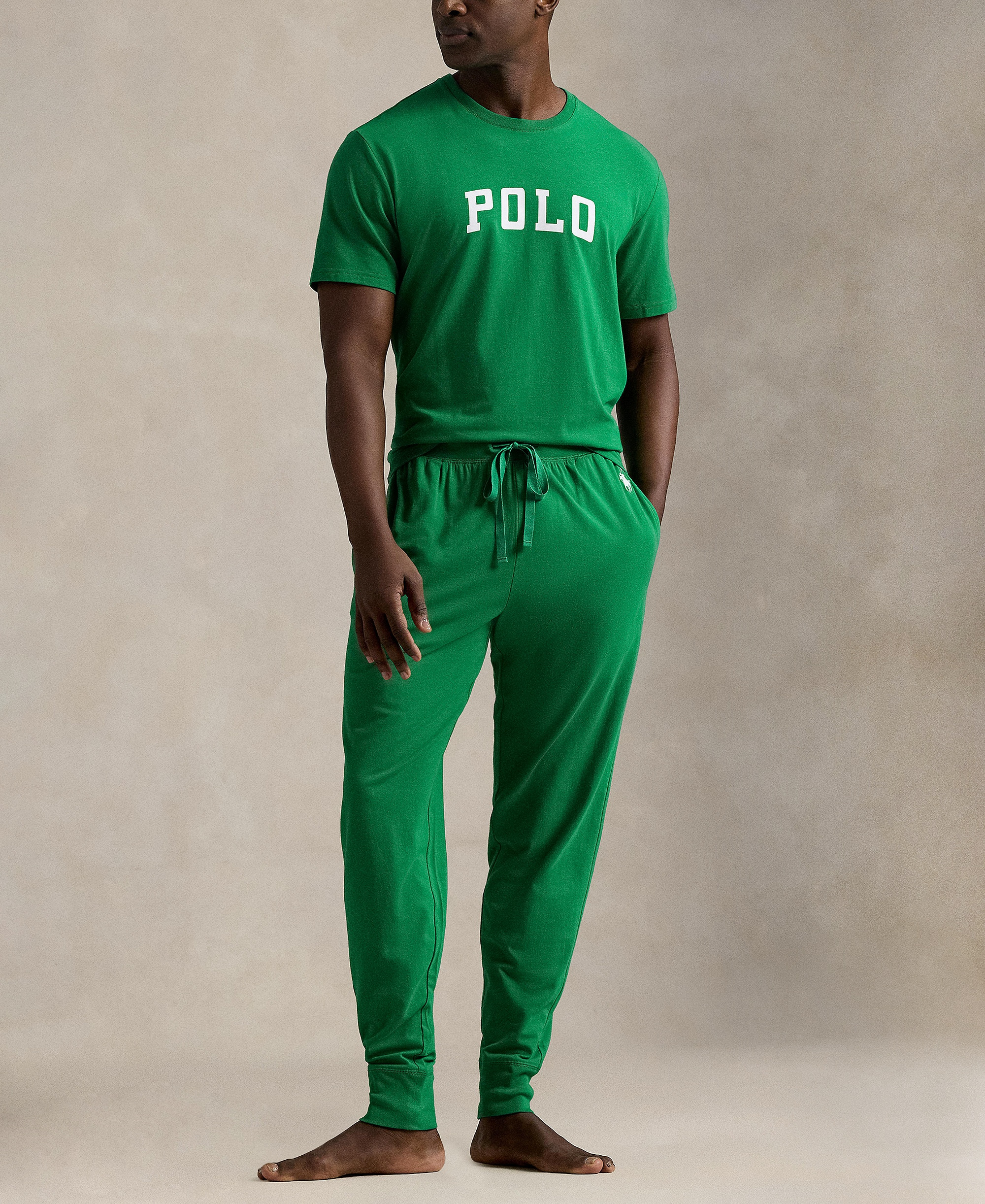 Polo Ralph Lauren Men's Crewneck Pajama T-Shirt - Billiard/White Logo