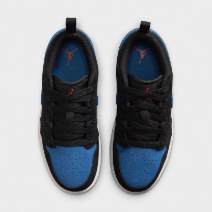 Little Kids' Air Jordan Retro 1 Low OG Casual Shoes - Black/True Blue/Varsity Red/Summit White - view 5