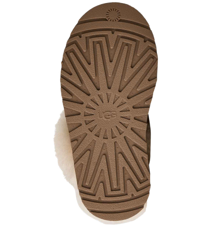 UGG® Kids Round Toe Disquette Slippers - Chestnut