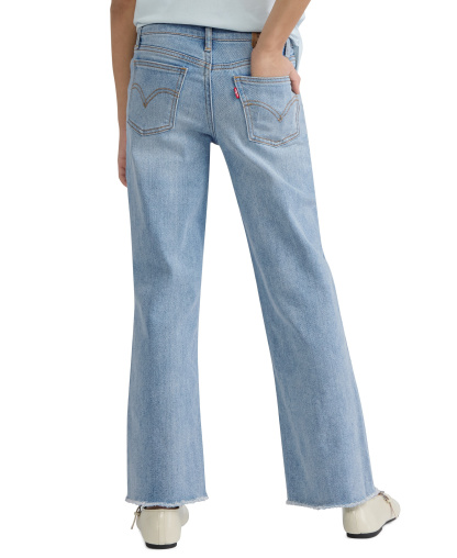 Levi's Girls' 7-16 Vintage-Like Mid-Rise Wide Leg Jeans - Bauhaus Blues