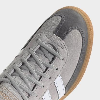 Men's adidas Originals Handball Spezial Casual Shoes - Part 4 - Grey/Cloud White/Gum - Detail shot