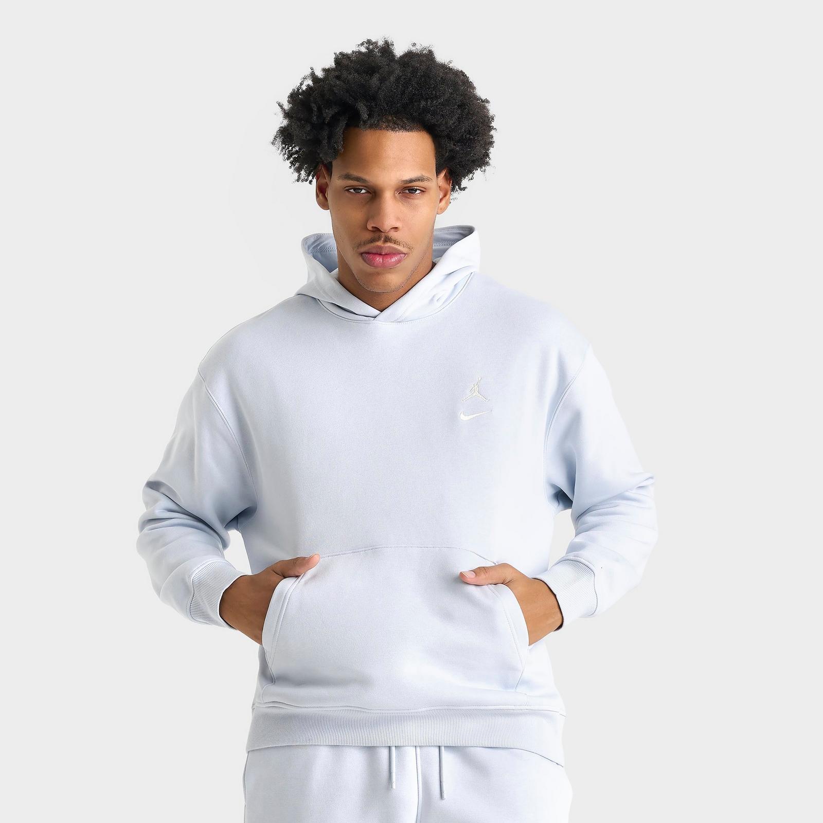 Men's Jordan Swoosh Brooklyn Fleece Pullover Hoodie - Aura/Pale Ivory - view 1