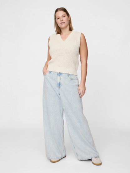 Low Slung Extra Baggy Jeans - Light indigo