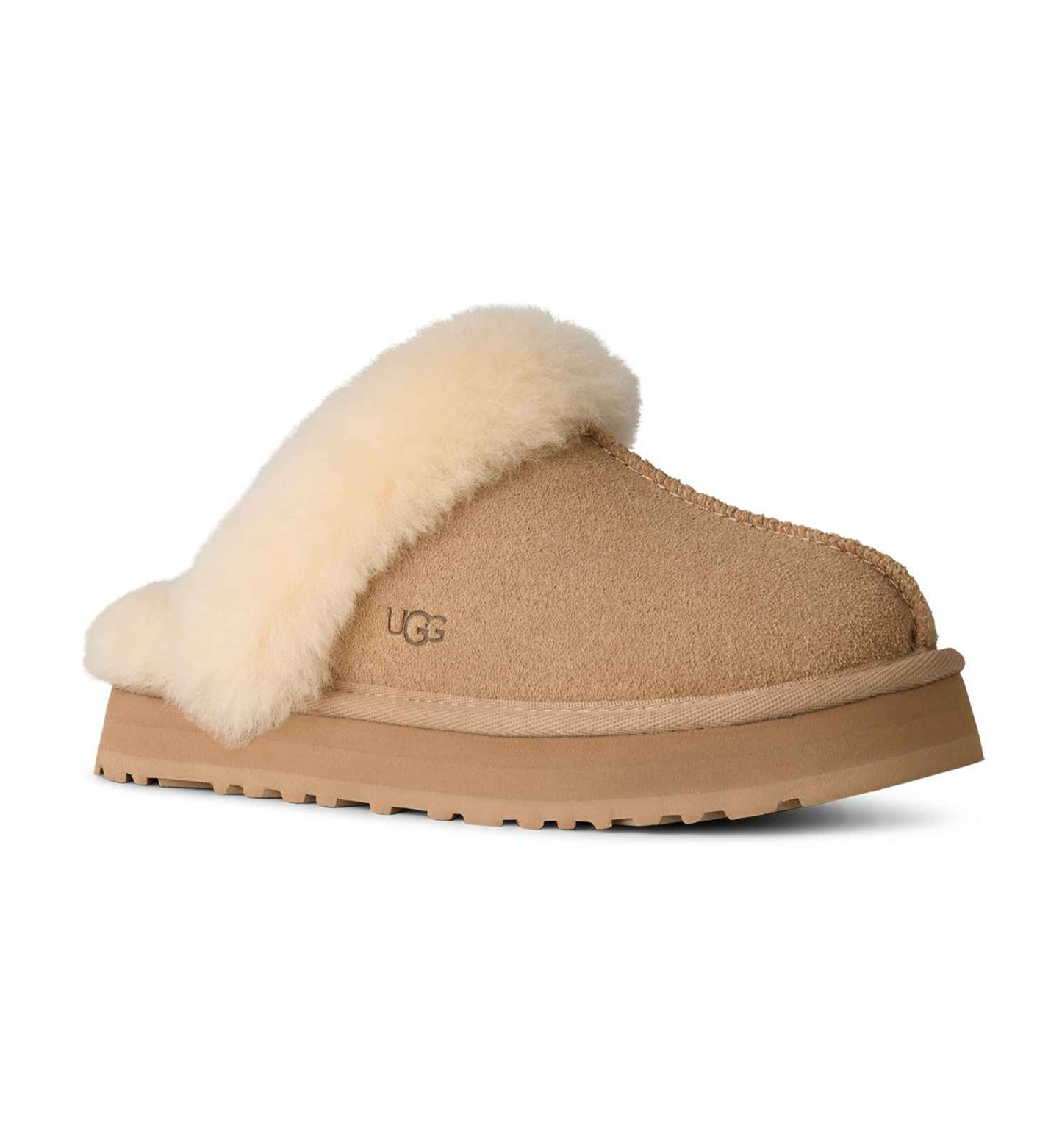 UGG® Kids Round Toe Disquette Slippers - Sand