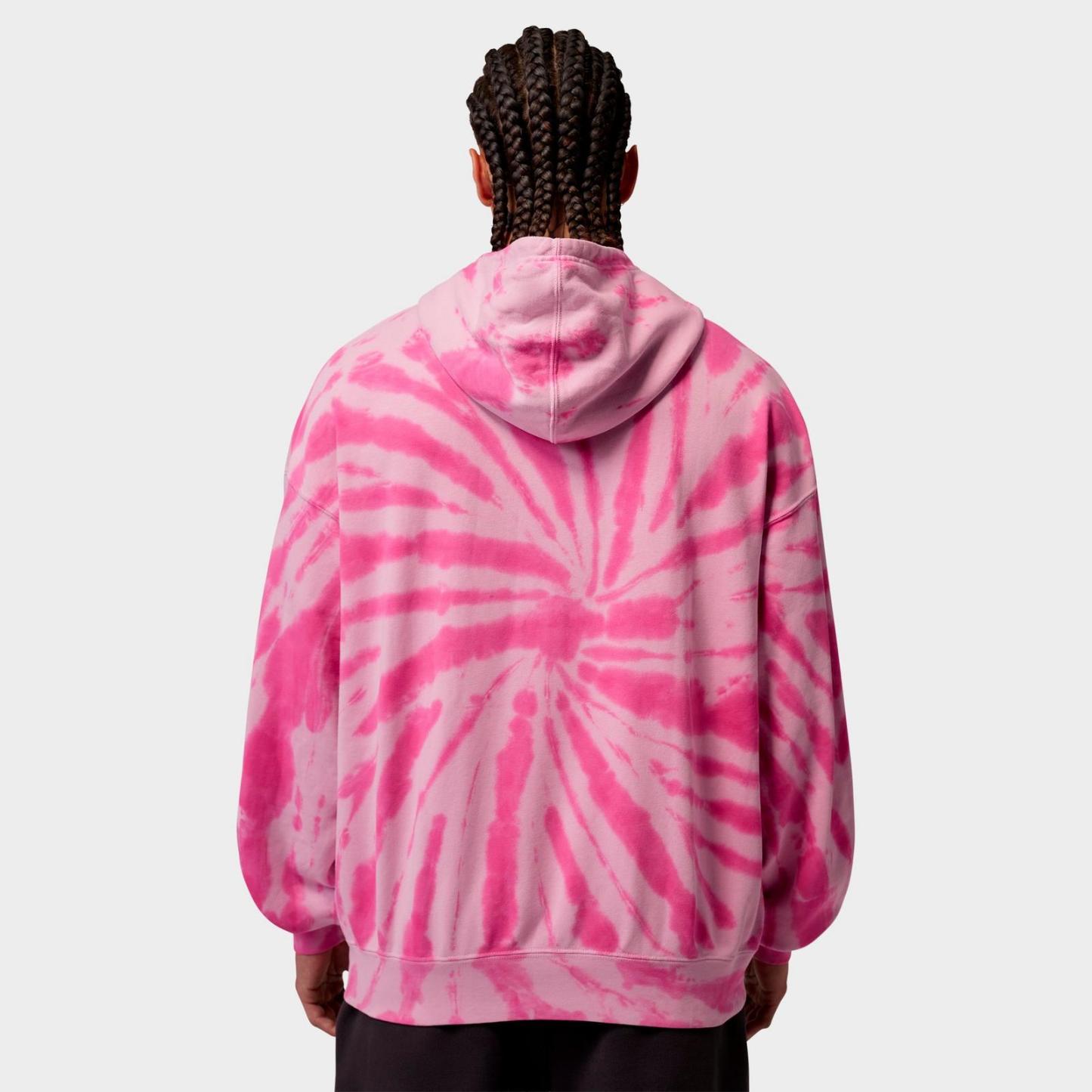 Men's Jordan Brooklyn Fleece Tie-Dye Festival Pullover Hoodie - Iced Carmine/Pinksicle/Pale Ivory - view 3