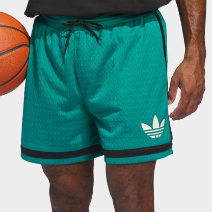 Men's adidas Originals Basketball Shorts - Equipment Green/Black - view 4