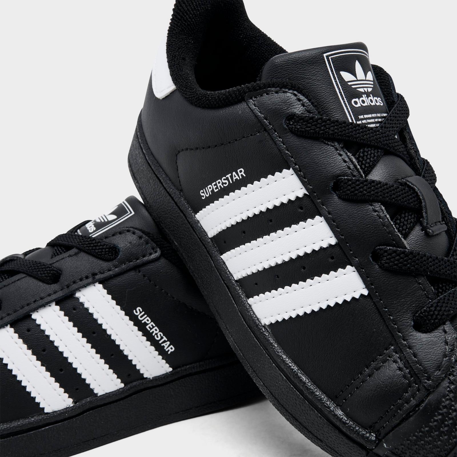 Kids' Toddler adidas Originals Superstar Casual Shoes - Black/White/Black - view 3