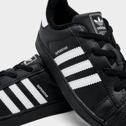 Kids' Toddler adidas Originals Superstar Casual Shoes - Black/White/Black - view 3