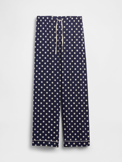 SoftMade Modal PJ Pants - Navy blue & white polka dot