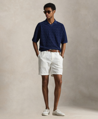Polo Ralph Lauren Men's Classic-Fit Cable-Knit Terry Polo Shirt - Newport Navy