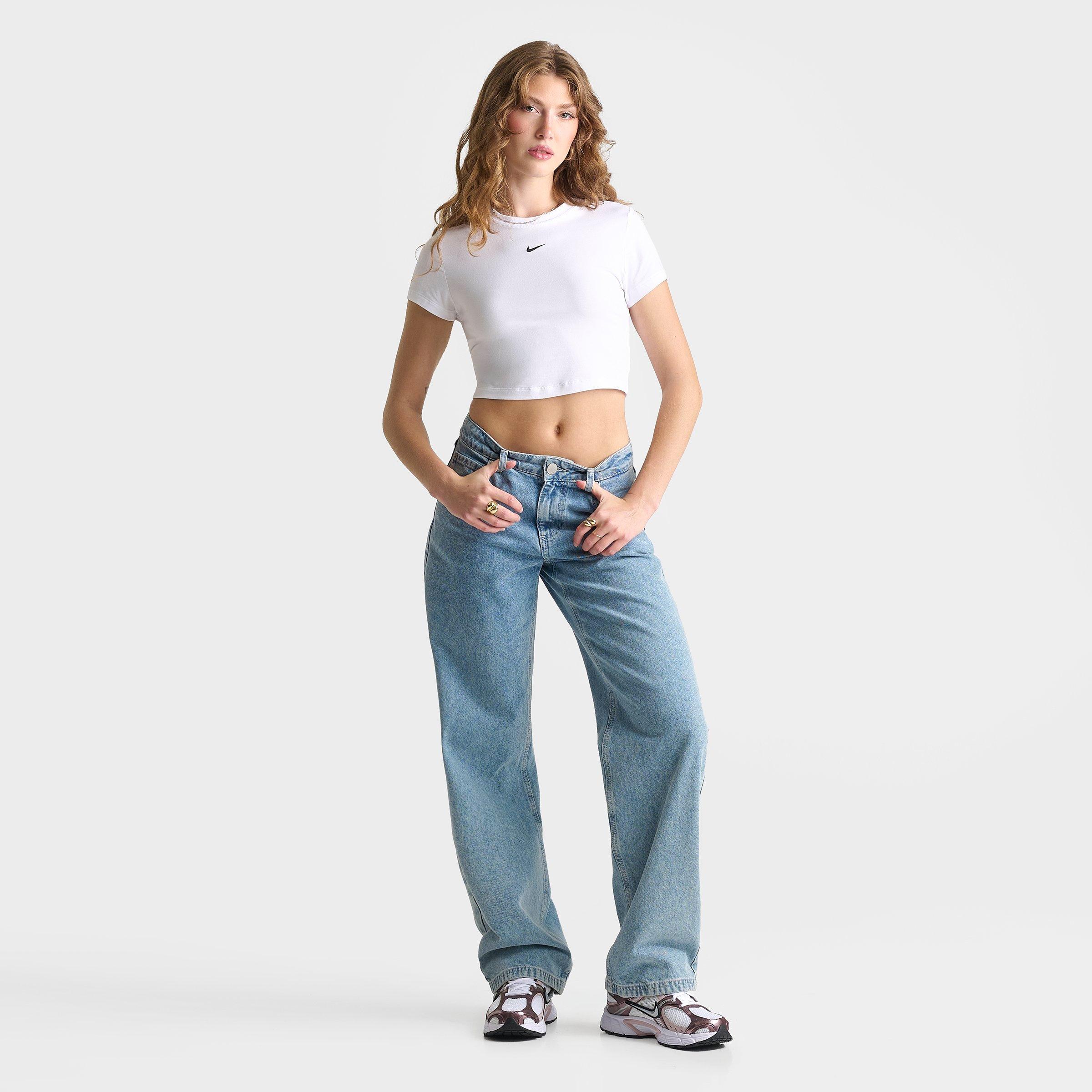Women's Nithtke Sportswear Chill Knit Cropped T-Shirt - White/Black