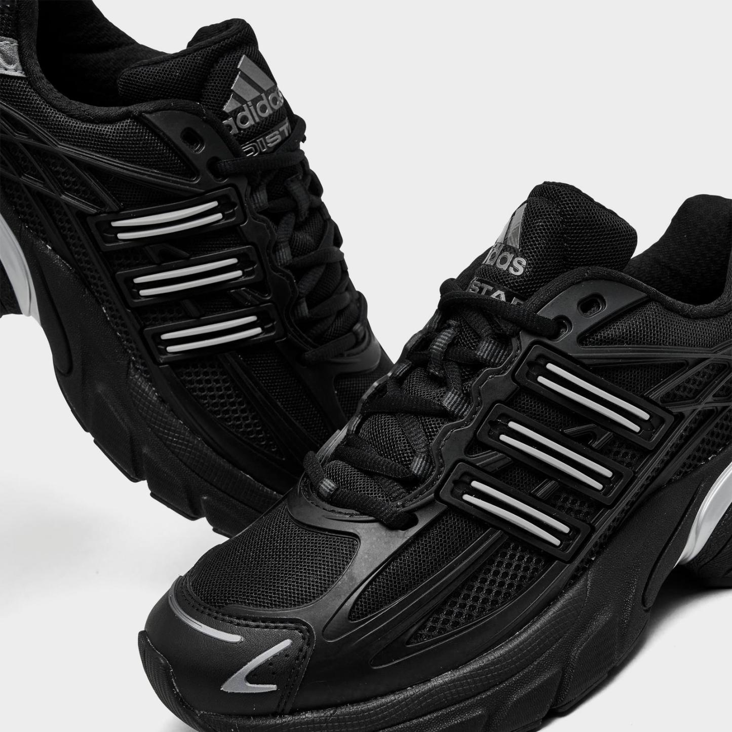 Big Kids' adidas Adistar XLG 2.0 Casual Shoes - Black/Black/Silver Metallic - view 3