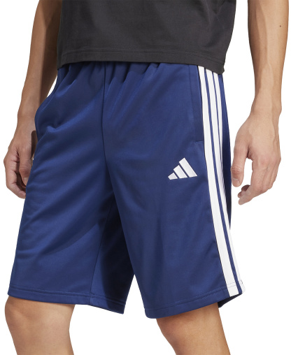 adidas Men's Three-Stripes 10" Tricot Shorts - Dark Blue/White
