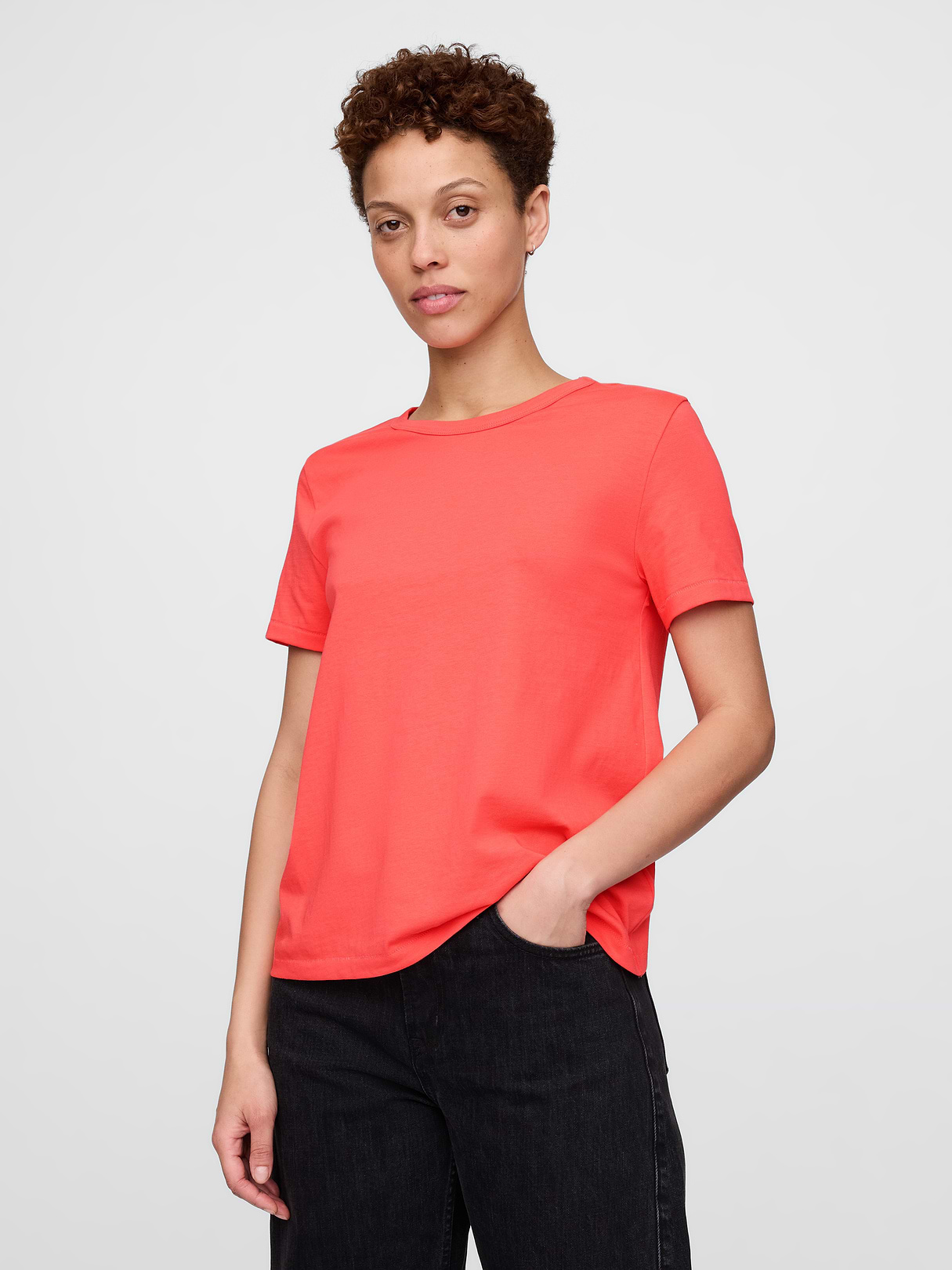 Organic Cotton VintageSoft T-Shirt - Orange coral