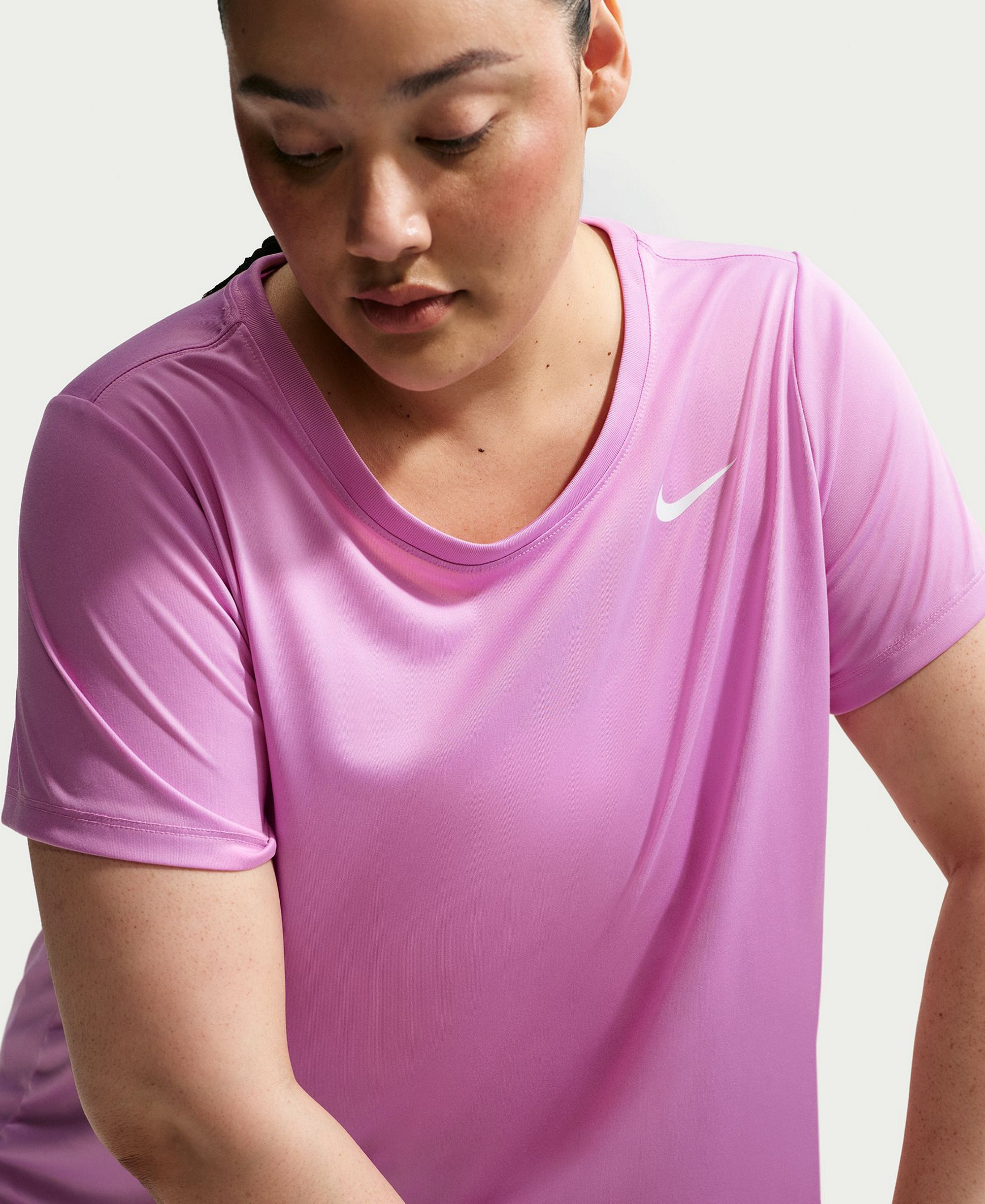 Nike Women's Dri-FIT T-Shirt - Lt Magenta/white