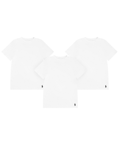 Polo Ralph Lauren Boys' 8-20 Crewneck Undershirts, 3-Pack - White