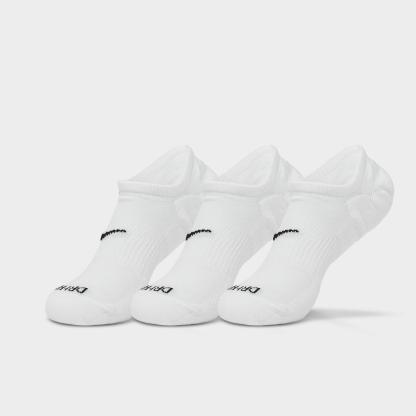 Women's Nithtke Everyday Plus Cushioned Training Footie Socks (3-Pack) - White/Black