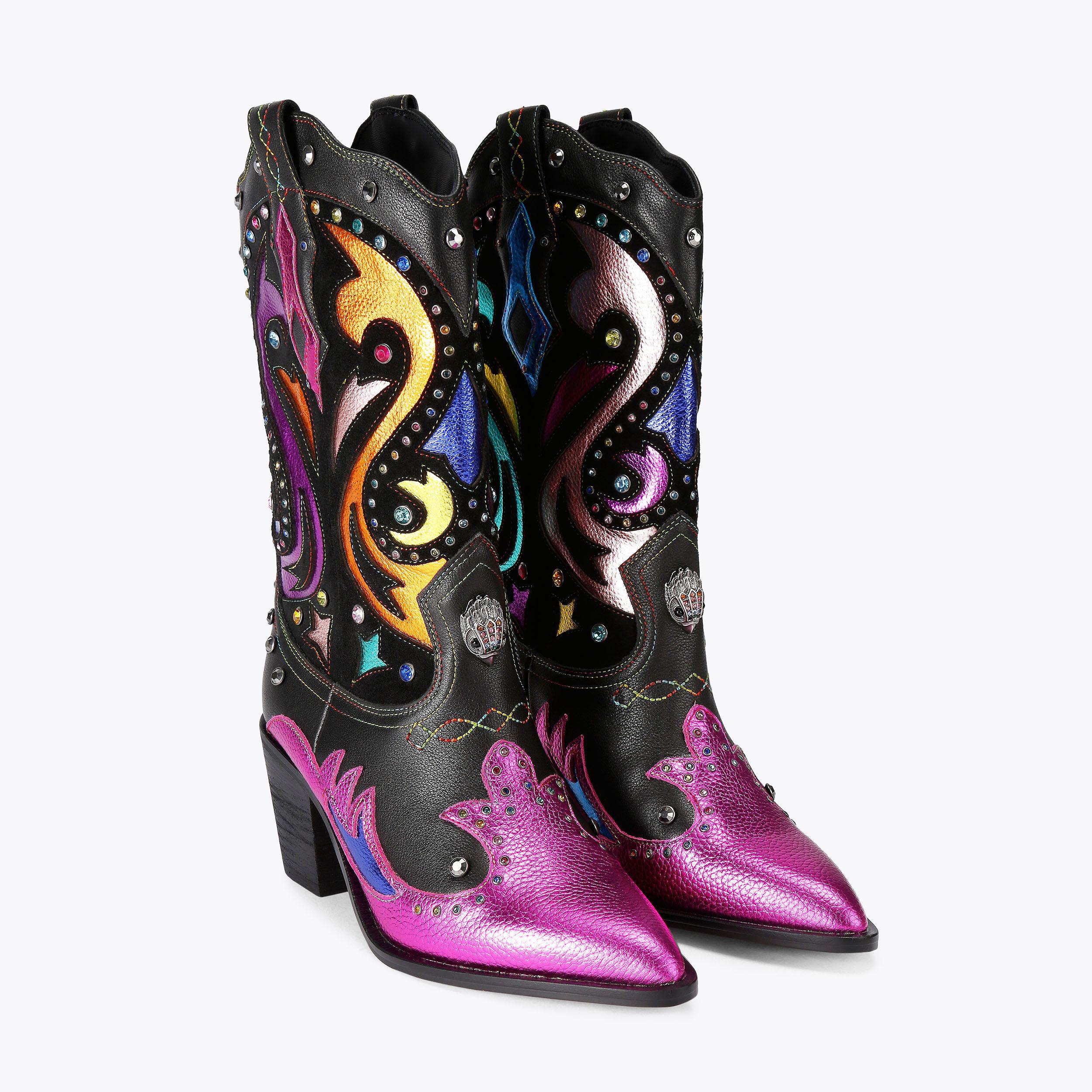 Kurt Geiger London Kensington Cowboy Boot - Black - view 3