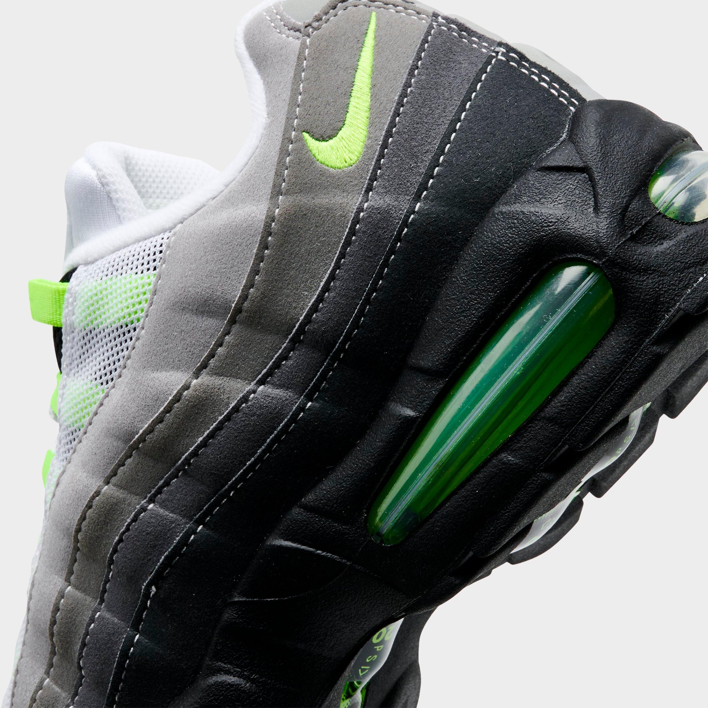 Men's Nithtke Air Max 95 Big Bubble Scorpion Casual Shoes - Part 3 - Black/Cool Grey/Neon Yellow - Detail shot